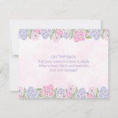 Thé pour deux cartes de remerciements de baby (Dos)