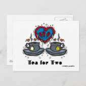 Thé pour deux cartes postales (Devant / Derrière)