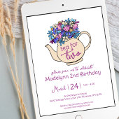 Thé pour deux Floral 2ème Anniversaire Invitation 