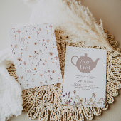 Thé Pour Deux Invitation Florale Anniversaire
