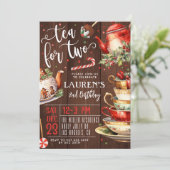Thé pour deux Noël 2 Anniversaire Invitation (Debout devant)