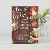 Thé pour deux Noël 2 Anniversaire Invitation (Debout devant)