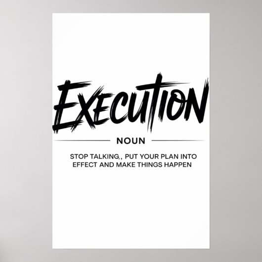 The Power of Execution Poster (Voorkant)