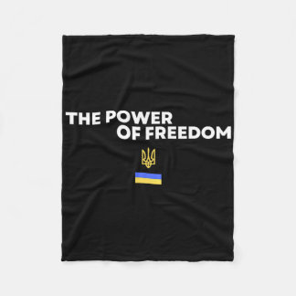 The Power Of Freedom Trident Ukrainian Flag Symbol Fleece Deken