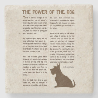 The Power of the Dog Gedicht - Rudyard Kipling  Stenen Onderzetter