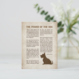The Power of the Dog Poem - Rudyard Kipling  Briefkaart