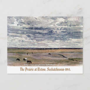 "The Prairie at Elstow, Saskatchewan-1914" Briefkaart