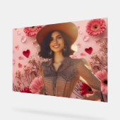 The Pretty Cowgirl on a Wall Acrylic Sign (Angle)