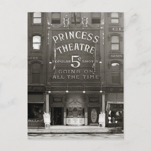 The Princess Theater, 1910 Briefkaart (Voorkant)