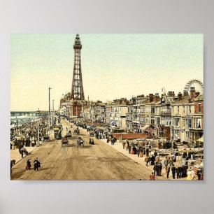 The Promenade, Blackpool, Engeland klassiek Photoc Poster