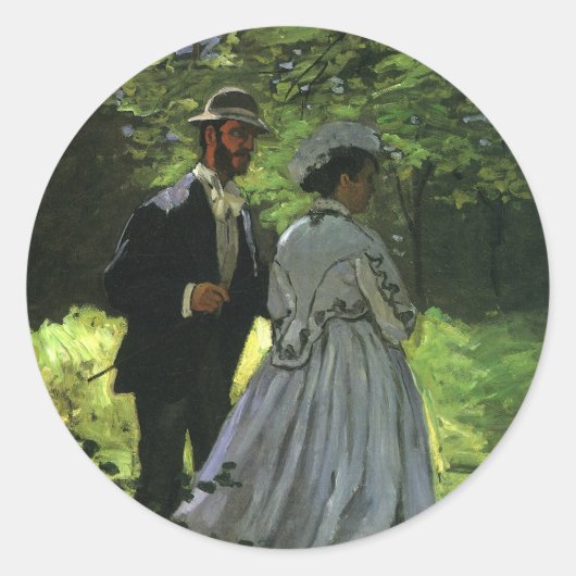 The Promenaders, alias The Strollers van Claude Mo Ronde Sticker (Voorkant)