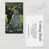 The Promenaders (The Strollers) van Monet Wedding Informatiekaartje (Voorkant / Achterkant)