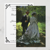 The Promenaders (The Strollers) van Monet Wedding Kaart (Voorkant / Achterkant)