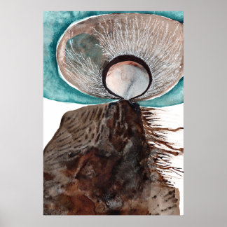 The Protector - Mixed Media Abstract Spirit Guide Poster