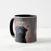 "The Pug Mug"- Pug Dog Coffee Mug Mok (Voorkant links)