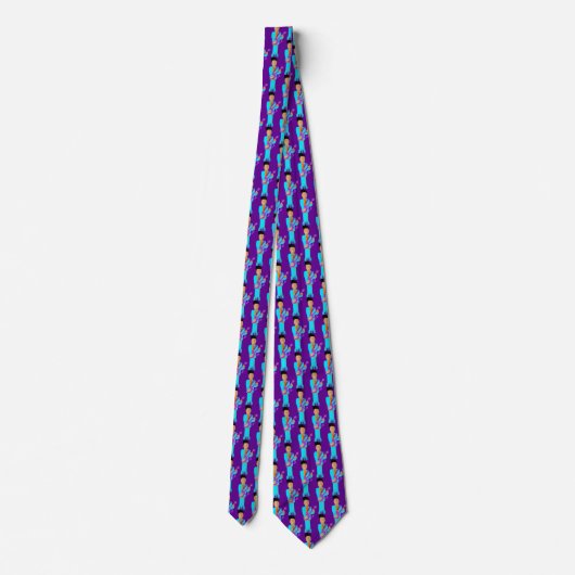 The Purple Pixie – Funk Legend Pattern Tie Stropdas (Achterkant)