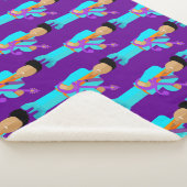 The Purple Pixie – Patterned Sherpa Blanket Sherpa Deken (3/4)