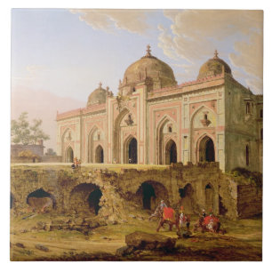 The Qal' A-l-Kuhna Masjid, Purana Qila, Delhi, c.1 Tegeltje