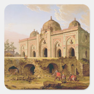 The Qal' A-l-Kuhna Masjid, Purana Qila, Delhi, c.1 Vierkante Sticker