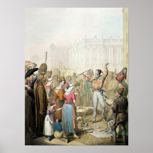 The Quai d'Ecole, Parijs, 1831 Poster (Voorkant)