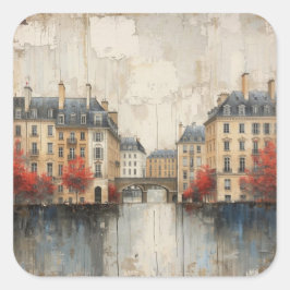 The Quarters Design 01  Vierkante Sticker