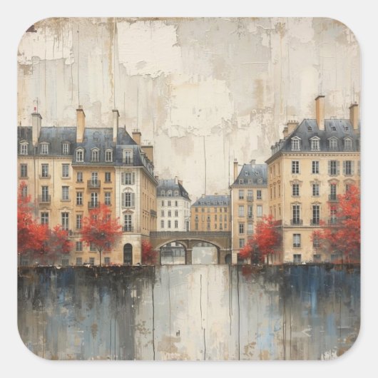 The Quarters Design 01 Vierkante Sticker (Voorkant)