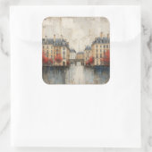 The Quarters Design 01 Vierkante Sticker (Tas)