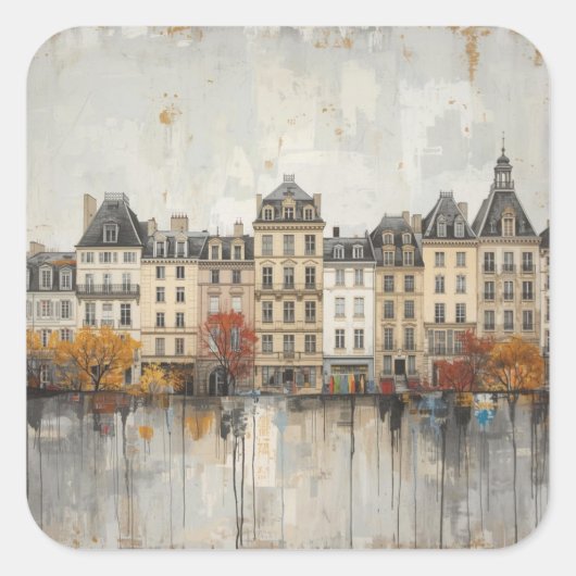 The Quarters Design 02 Vierkante Sticker (Voorkant)