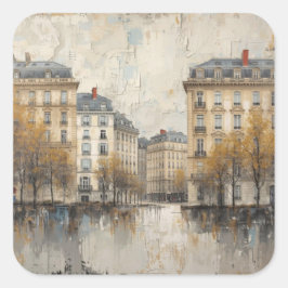 The Quarters Design 03 Vierkante Sticker