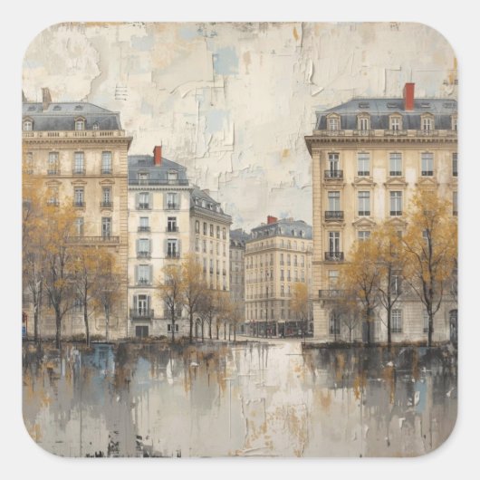 The Quarters Design 03 Vierkante Sticker (Voorkant)