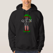 The Queen Elf Funny Matching Family Kerstmis Hoodie (Voorkant)