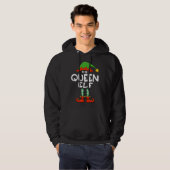 The Queen Elf Funny Matching Family Kerstmis Hoodie (Voorkant volledig)