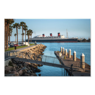 The Queen Mary Long Beach California Foto Afdruk