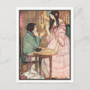 The Queen of Hearts by Florence Harrison Briefkaart