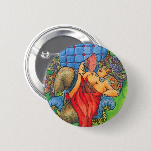 The Queen Ronde Button 5,7 Cm (Voorkant /achterkant)