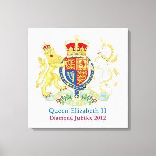 The Queen's Diamond Jubilee Crest Canvas Afdruk