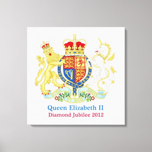 The Queen's Diamond Jubilee Crest Canvas Afdruk (Voorkant)