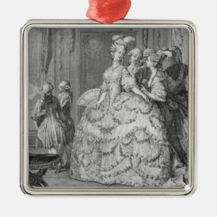 The Queen's Lady-in-Waiting, gegraveerd door P.A.  Metalen Ornament