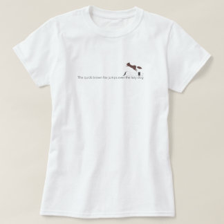 The quick brown fox jumps over the lazy dog t-shirt