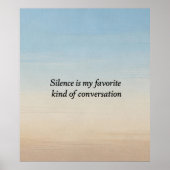 The Quiet Conversation Poster (Voorkant)