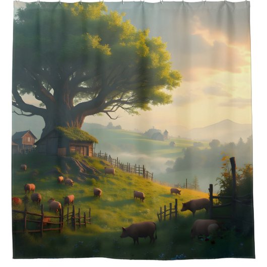 The Quiet Farm - Douchegordijn (Voorkant)