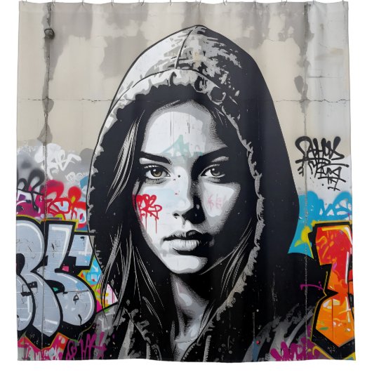 The Quiet Observer -  Douchegordijn (Voorkant)