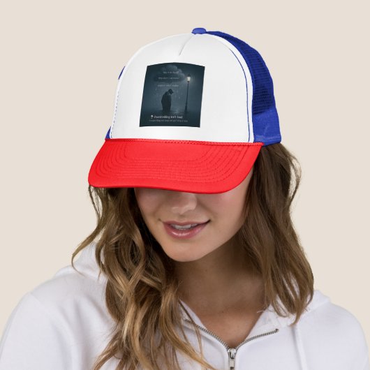 The Quiet Spiral – Realistic Overthinking Tee Trucker Pet (In situ)