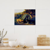 The Rabbit Hunters Thomas Hewes Hinckley 1850 Poster (Keuken)