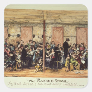 The Ragged School, West Street, Smithfield Vierkante Sticker