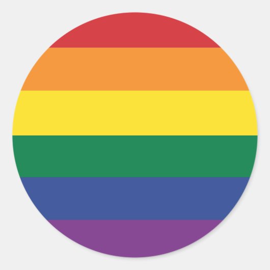 The Rainbow Flag Ronde Sticker (Voorkant)
