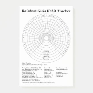 The Rainbow Girls Habit Tracker Post-it® Notes