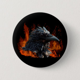 "The Raven Fire"-cadeaus Ronde Button 5,7 Cm