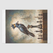The Raven King on Chessboard Decoupage Tissuepapier (Voorkant)
