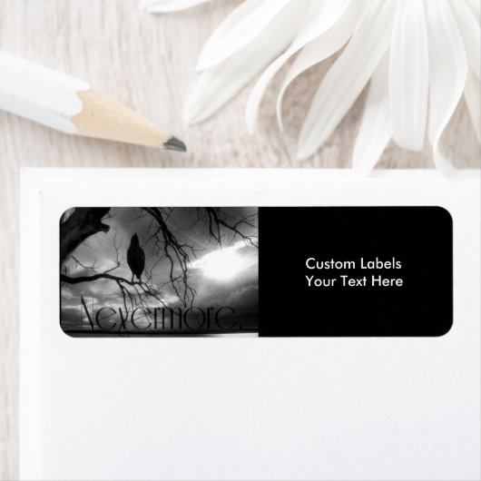 The Raven Labels - Nevermore Sunbeams Tree B&W (Insitu)